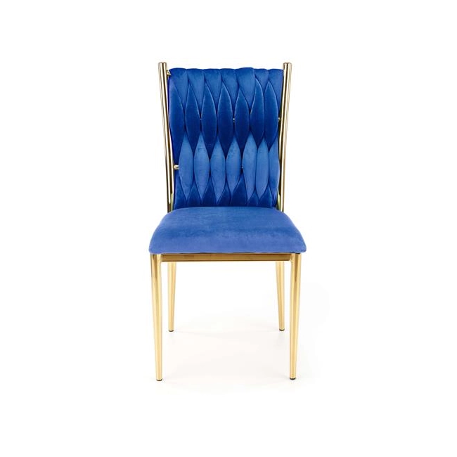 K436 krzesło granatowy/złoty (1p=2szt)-116533