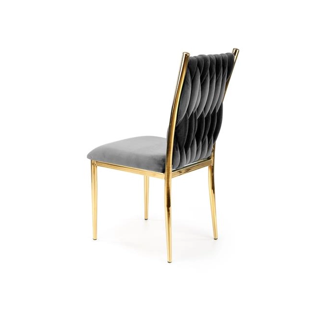 K436 krzesło popielaty/złoty (1p=2szt)-116538