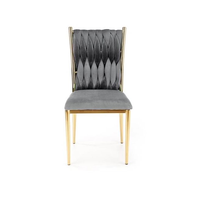 K436 krzesło popielaty/złoty (1p=2szt)-116541