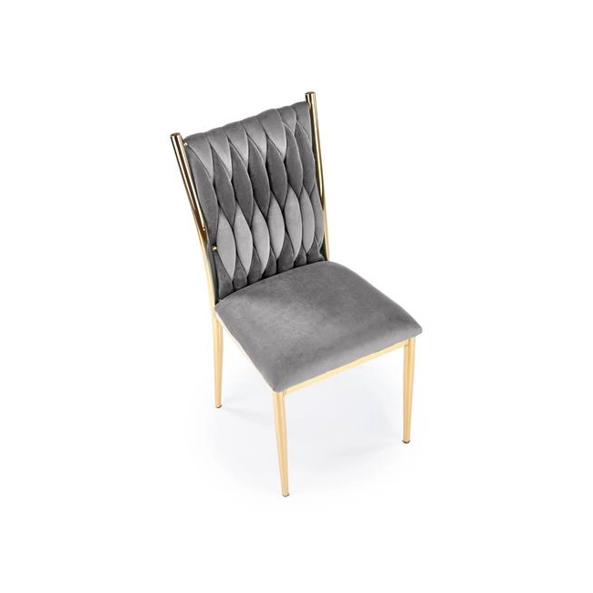 K436 krzesło popielaty/złoty (1p=2szt)-116542