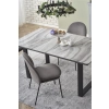 MARLEY stół rozkładany blat - biały marmur /  popielaty, nogi - czarny (2p=1szt)-117903