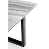 MARLEY stół rozkładany blat - biały marmur /  popielaty, nogi - czarny (2p=1szt)-117909