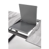 MARLEY stół rozkładany blat - biały marmur /  popielaty, nogi - czarny (2p=1szt)-117910