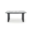 MARLEY stół rozkładany blat - biały marmur /  popielaty, nogi - czarny (2p=1szt)-117916