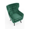 MARVEL fotel wypoczynkowy ciemny zielony / czarny-117963