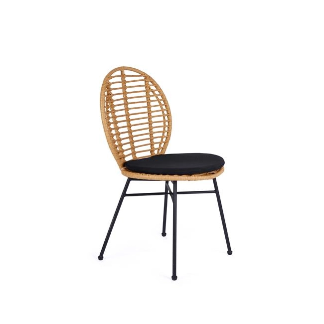 K472 krzesło naturalny/czarny (1p=2szt)