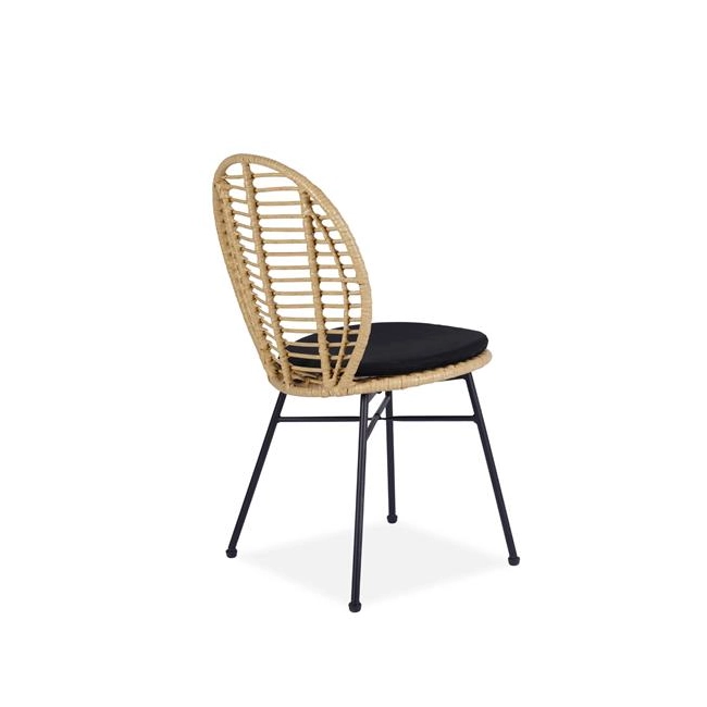 K472 krzesło naturalny/czarny (1p=2szt)-117110