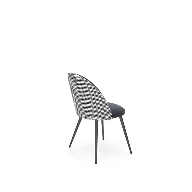 K478 krzesło czarny - biały (1p=4szt)-117201