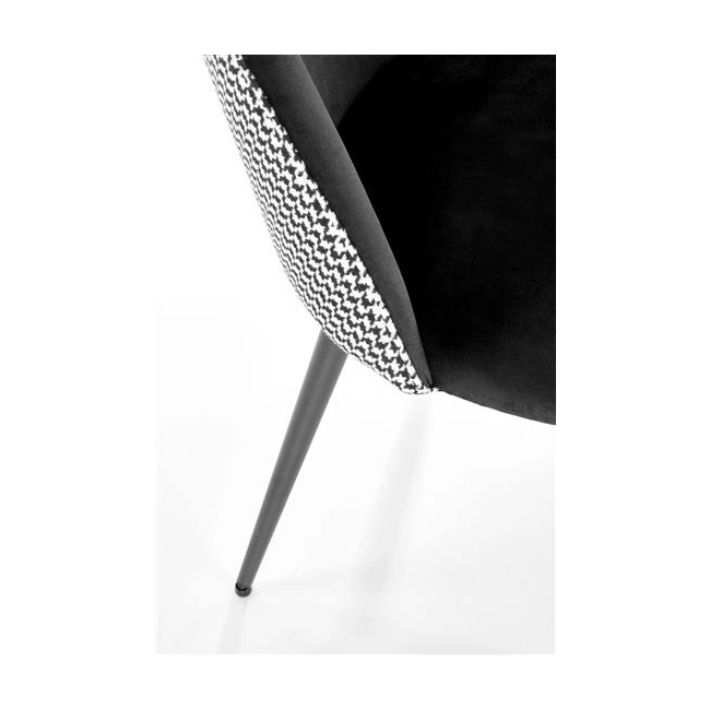 K478 krzesło czarny - biały (1p=4szt)-117203