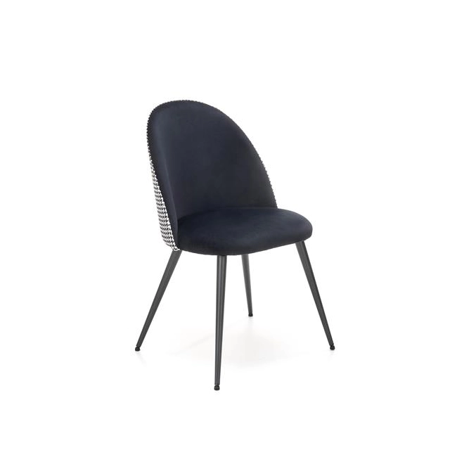 K478 krzesło czarny - biały (1p=4szt)-117207