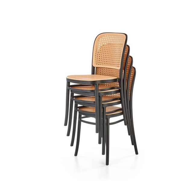 K483 krzesło naturalny/czarny (1p=4szt)-117295
