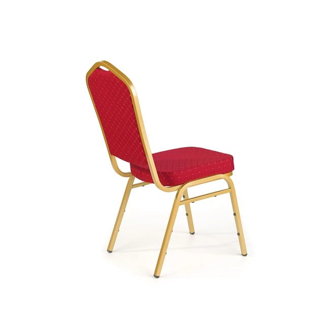 K66 krzesło bordowy, stelaż złoty (1p=1szt)-117352