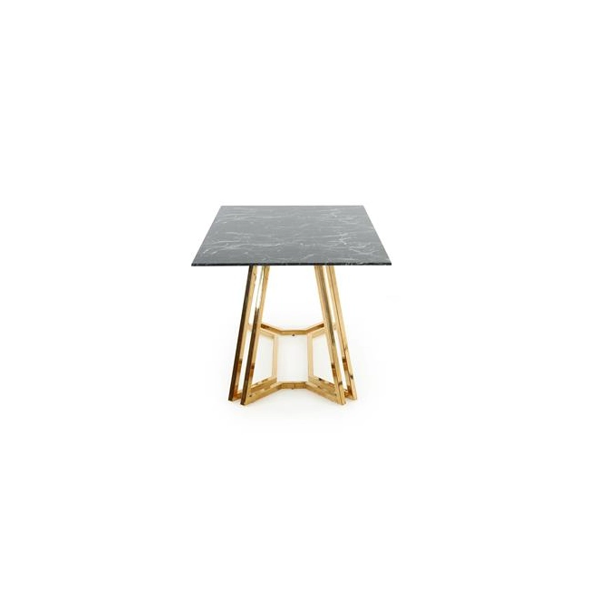 KONAMI stół, blat - czarny marmur, nogi - złoty (2p=1szt)-117495