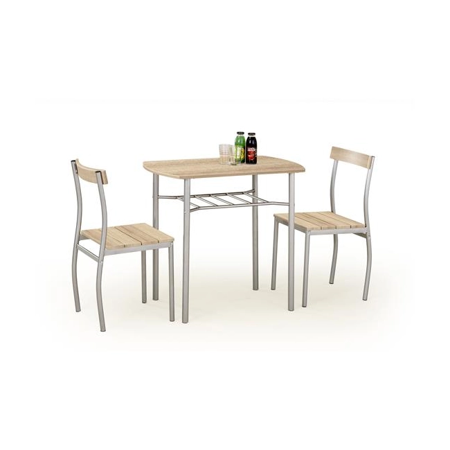 LANCE zestaw stół + 2 krzesła dąb sonoma