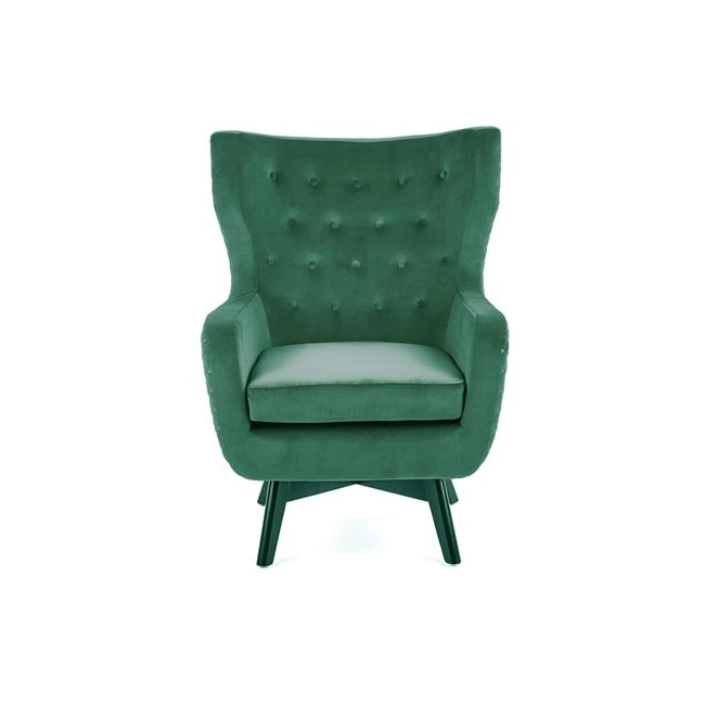 MARVEL fotel wypoczynkowy ciemny zielony / czarny-117962