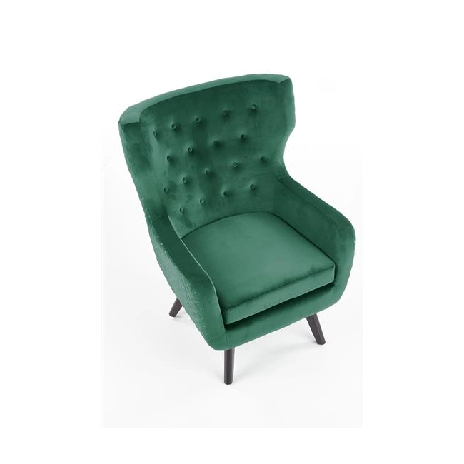 MARVEL fotel wypoczynkowy ciemny zielony / czarny-117963