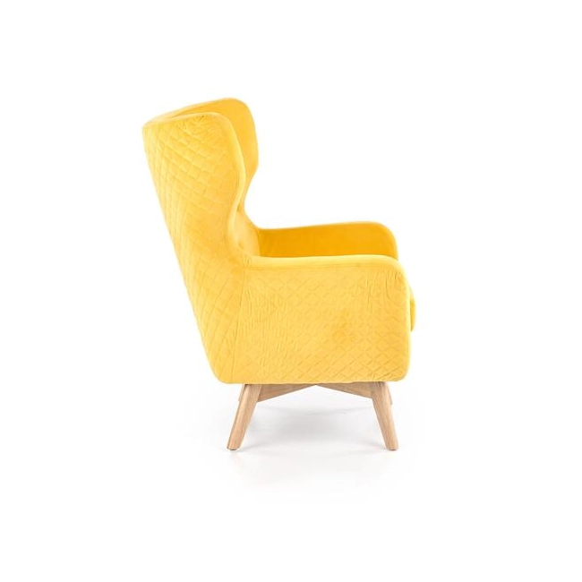 MARVEL fotel wypoczynkowy żółty / naturalny-117977