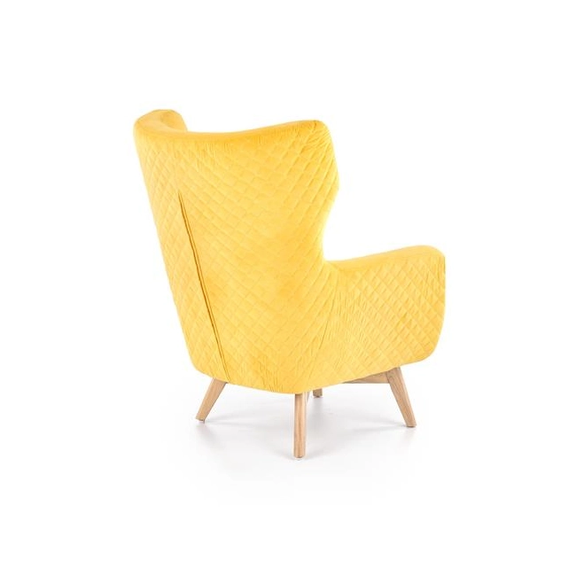 MARVEL fotel wypoczynkowy żółty / naturalny-117978