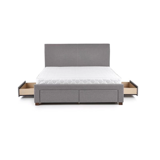 MODENA 160 cm łóżko tapicerowane z szufladami popiel (6p=1szt)-118239
