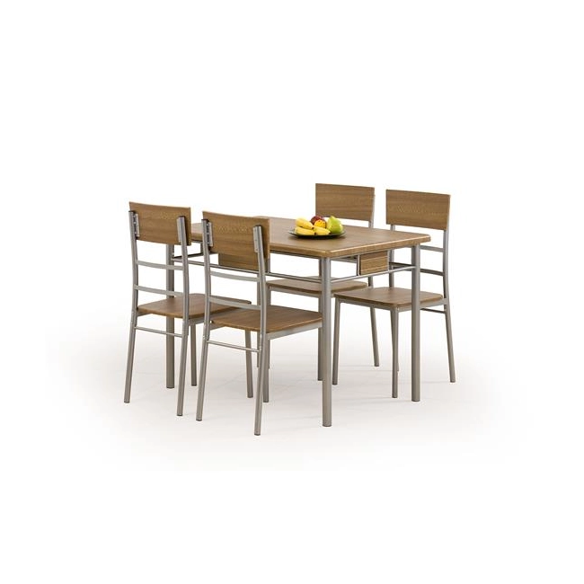 NATANIEL - NATAN zestaw stół + 4 krzesła (1kpl=1paczka)