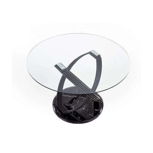 OPTICO stół, blat - transparentny, nogi - czarny (3p=1szt)-118673