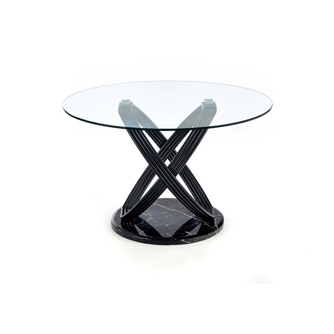 OPTICO stół, blat - transparentny, nogi - czarny (3p=1szt)-118676