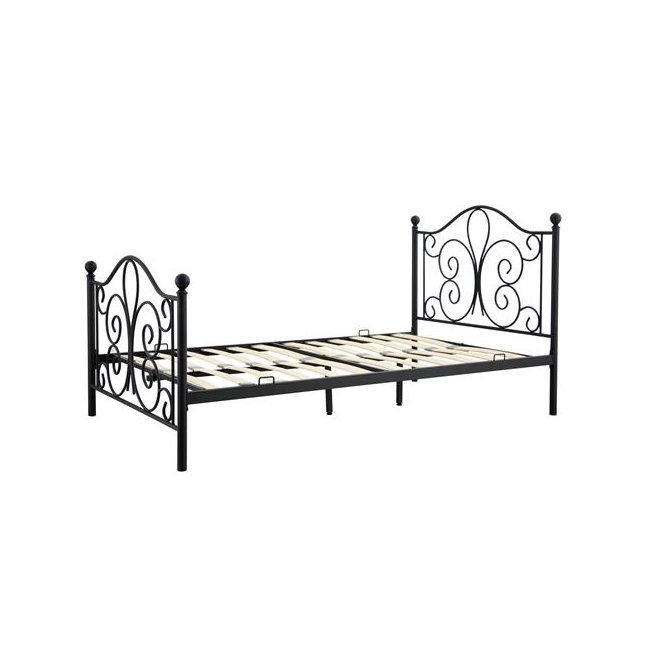 PANAMA 120 cm łóżko metalowe czarny (2p=1szt)-118796