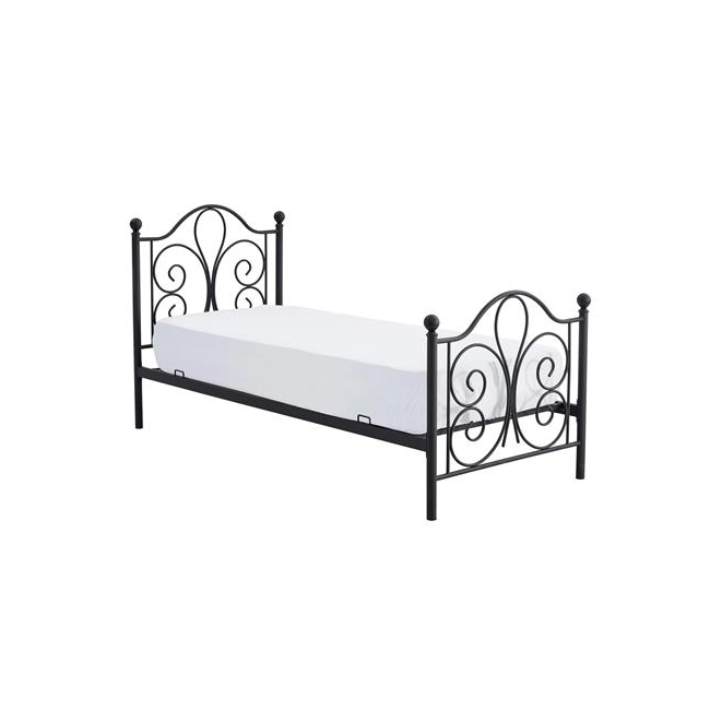 PANAMA 90 cm łóżko metalowe czarny (2p=1szt)-118813