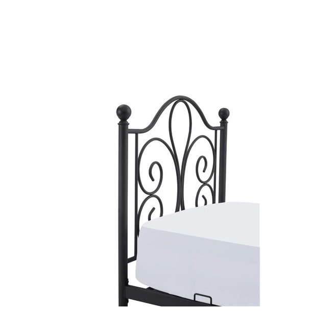 PANAMA 90 cm łóżko metalowe czarny (2p=1szt)-118817