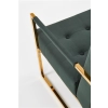 PRIUS fotel wypoczynkowy, tapicerka velvet- ciemny zielony, stelaż - złoty-119045