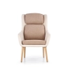 PURIO fotel wypoczynkowy beżowy / brązowy-119099