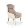 PURIO fotel wypoczynkowy beżowy / brązowy-119104