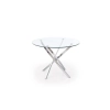 RAYMOND stół, blat - transparentny, nogi - chrom (2p=1szt)-119183