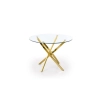 RAYMOND stół, blat - transparentny, nogi - złoty (2p=1szt)-119194