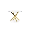 RAYMOND stół, blat - transparentny, nogi - złoty (2p=1szt)-119200