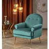 SANTI fotel wypoczynkowy ciemny zielony / złoty (1p=1szt)-119566