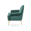 SANTI fotel wypoczynkowy ciemny zielony / złoty (1p=1szt)-119567