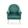 SANTI fotel wypoczynkowy ciemny zielony / złoty (1p=1szt)-119572