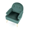 SANTI fotel wypoczynkowy ciemny zielony / złoty (1p=1szt)-119573
