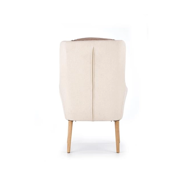 PURIO fotel wypoczynkowy beżowy / brązowy-119098