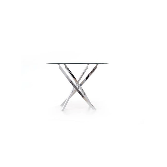 RAYMOND stół, blat - transparentny, nogi - chrom (2p=1szt)-119187