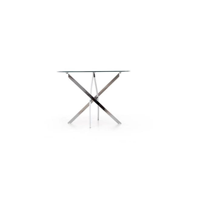 RAYMOND stół, blat - transparentny, nogi - chrom (2p=1szt)-119188