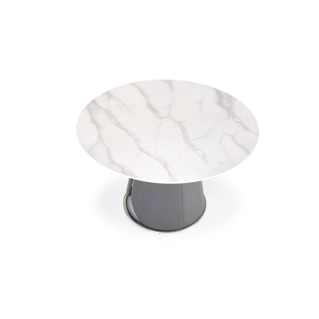 REMIGIO stół rozkładany blat: biały marmur, noga: popielaty (2p=1szt)-119242