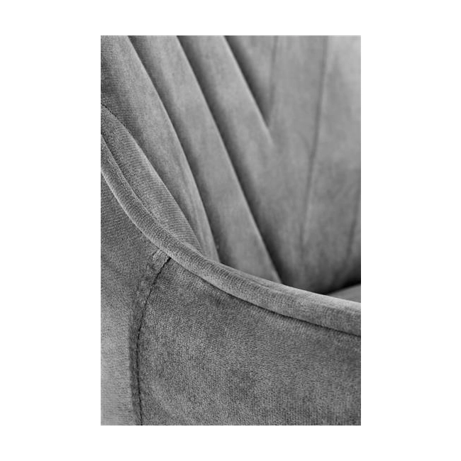 RICO fotel młodzieżowy popielaty velvet (1p=1szt)-119323