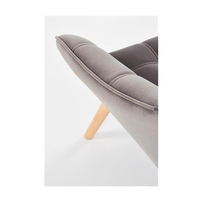 ROMEO fotel wypoczynkowy popielaty / naturalny-119373