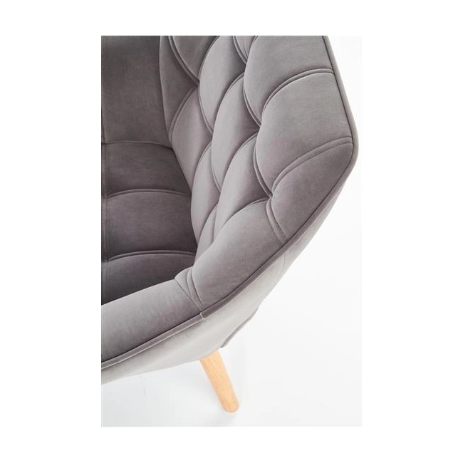 ROMEO fotel wypoczynkowy popielaty / naturalny-119374