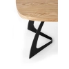 VELDON stół rozkładany, blat - dąb naturalny, nogi - czarny (2p=1szt)-120470