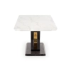 VINCENZO stół rozkładany blat: biały marmur, noga czarny/złoty (3p=1szt)-120631