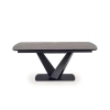 VINSTON stół rozkładany, blat - ciemny popiel / czarny, nogi - czarny (3p=1szt)-120647