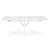 VIVALDI stół rozkładany blat - biały marmur, nogi - biały (2p=1szt)-120714